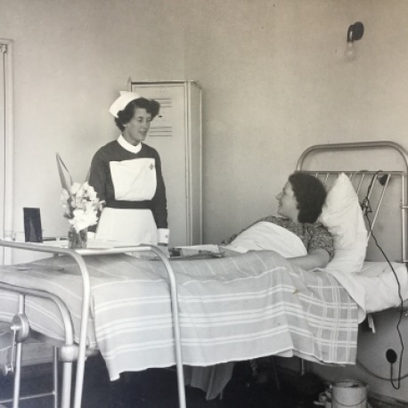 Patient and Nurse Lister Ward 1955